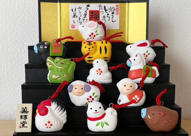 干支飾り干支の陶器置物 　干支土鈴　干支十二支飾り 楽天市場】【1/6～発送】十二支飾り 土鈴 寿々 鈴 干支 置物 セット