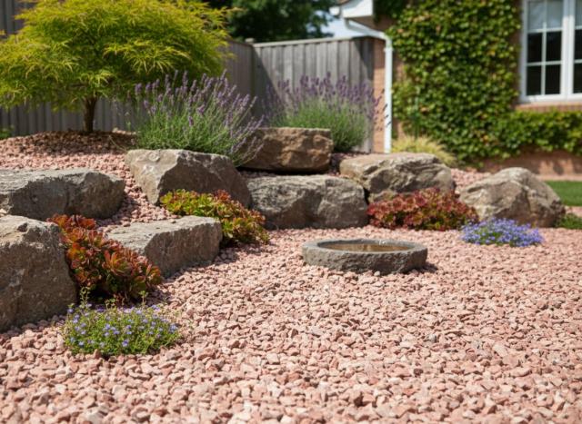 砂利 玉石 洋風 庭 砂利 砕石