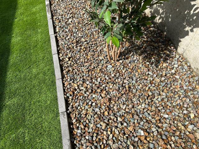 砂利 ブラウン 茶色 洋風 庭 砂利 砕石