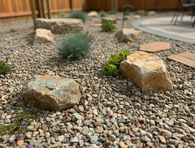 砂利 ブラウン 茶色 茶系 洋風 庭 砂利 砕石