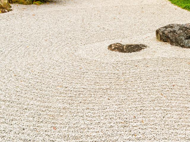 砂利 玉石 洋風 庭 玉砂利