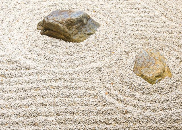 砂利 玉石 洋風 庭 玉砂利