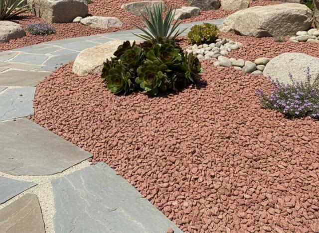 砂利 ブラウン 茶色 洋風 庭 砂利 砕石