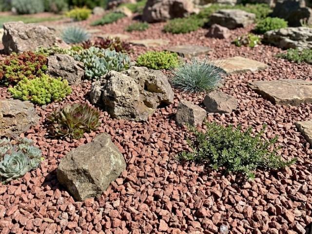 砂利 ブラウン 茶色 洋風 庭 砂利 砕石