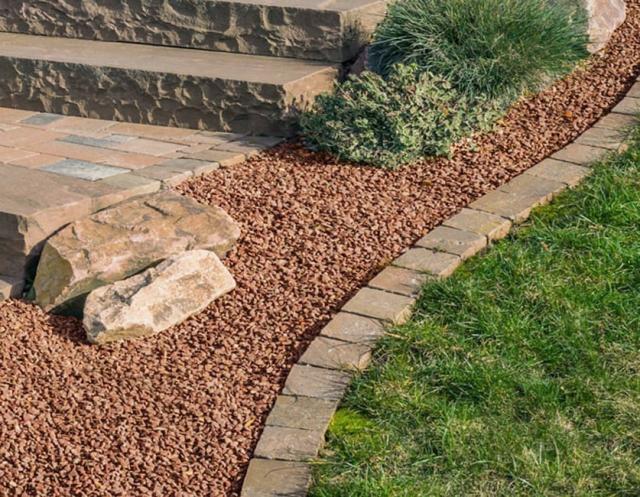 砂利 ブラウン 茶色 洋風 庭 砂利 砕石