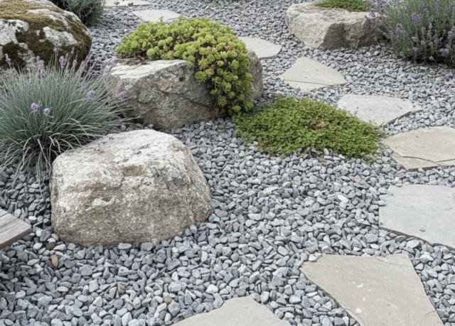 砂利 グレー 玉石 和風 洋風 庭 砂利 砕石