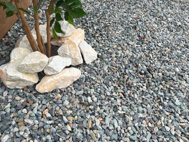 砂利 ミックス 洋風 庭 砂利 砕石