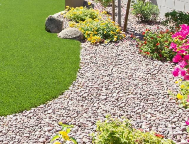 砂利 玉石 洋風 庭 玉砂利石