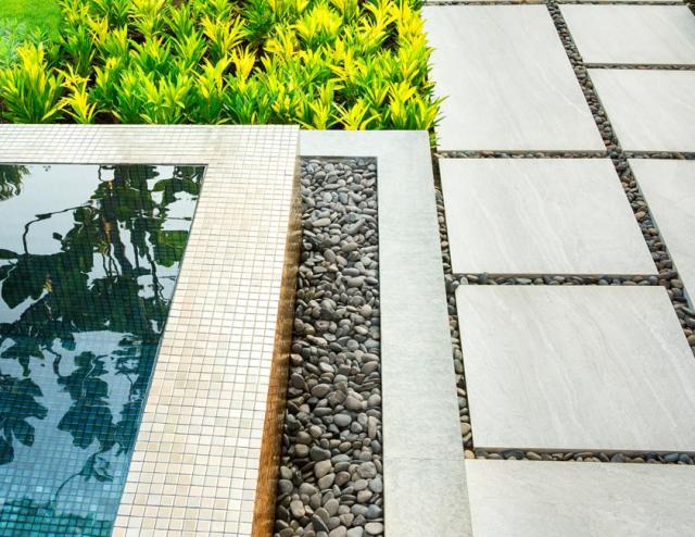 砂利 玉石 洋風 庭 玉砂利石