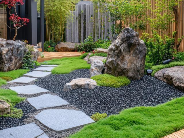 砂利 玉石 庭 玉砂利