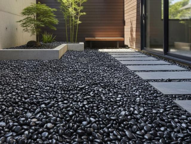 砂利 玉石 庭 玉砂利