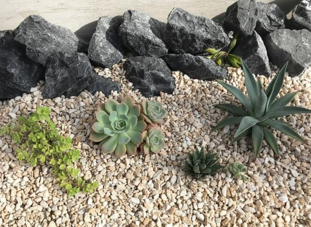 ゴロタ石の施工写真