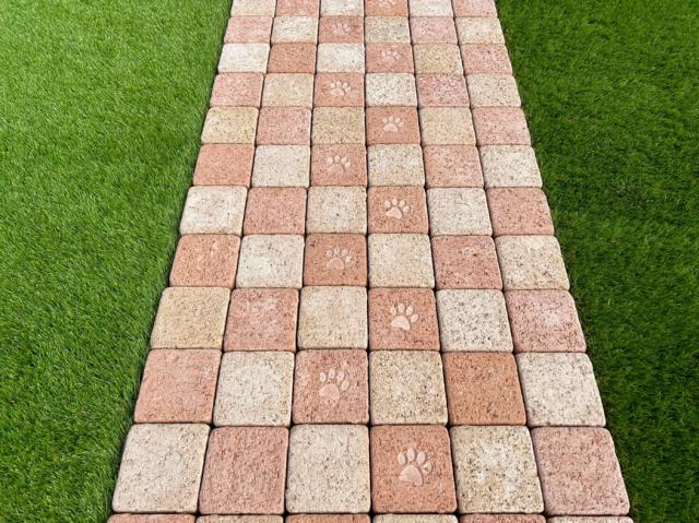 敷きレンガ 敷石 施工写真