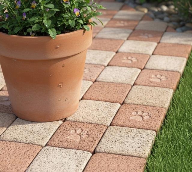 敷きレンガ 敷石 施工写真