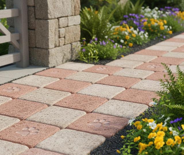 敷きレンガ 敷石 施工写真