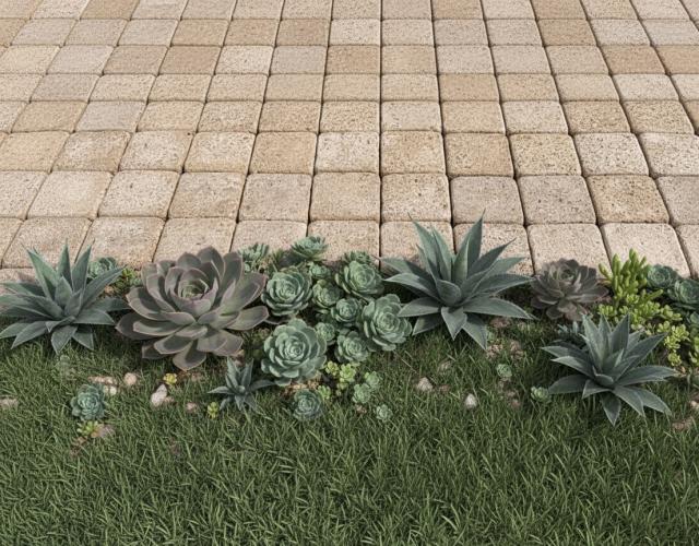 敷きレンガ 敷石 施工写真