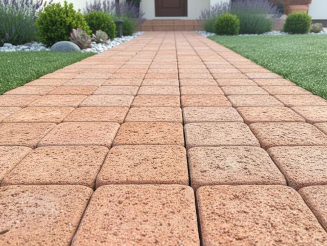 敷きレンガ 敷石 施工写真