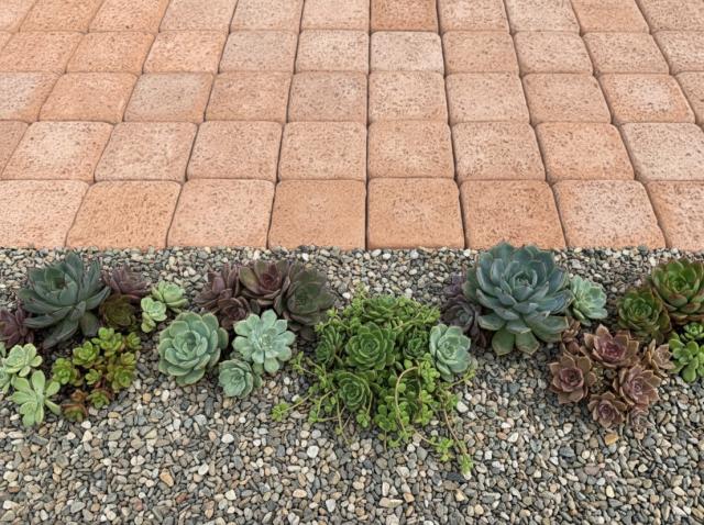 敷きレンガ 敷石 施工写真