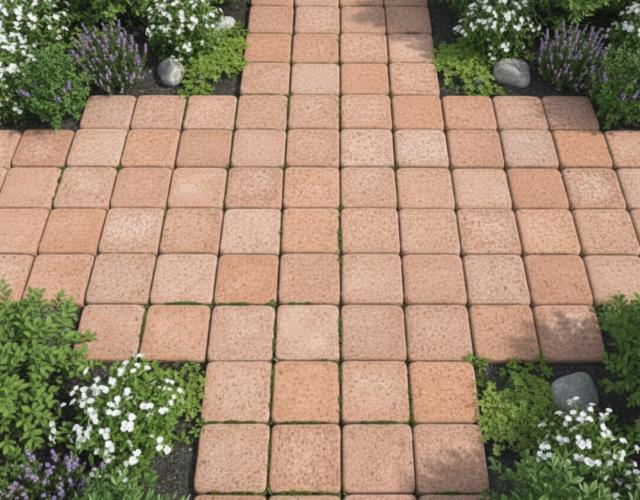 敷きレンガ 敷石 施工写真