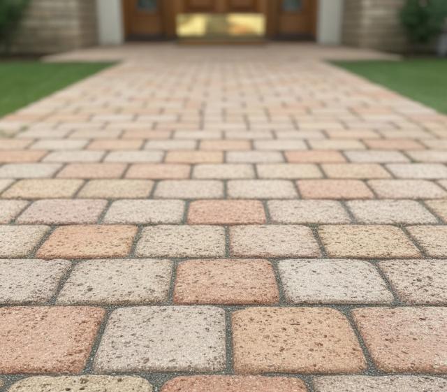 敷きレンガ 敷石 施工写真