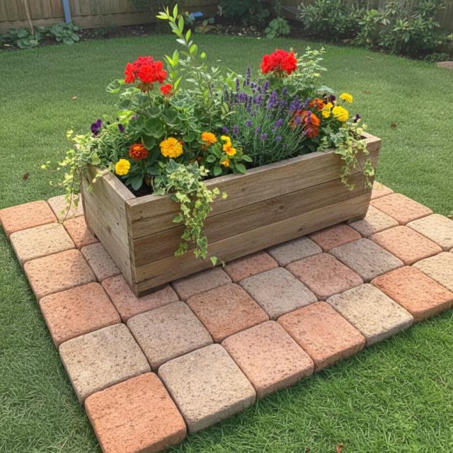 敷きレンガ 敷石 施工写真