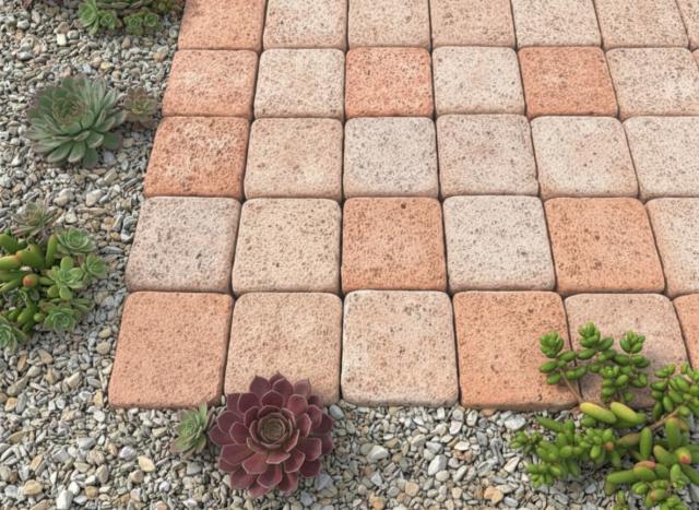 敷きレンガ 敷石 施工写真