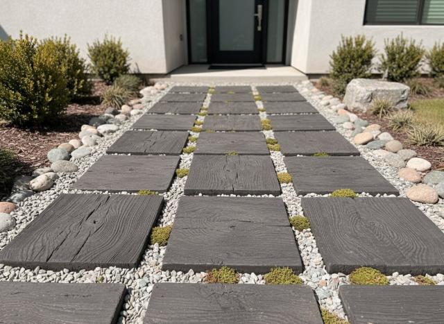 コンクリート枕木敷石