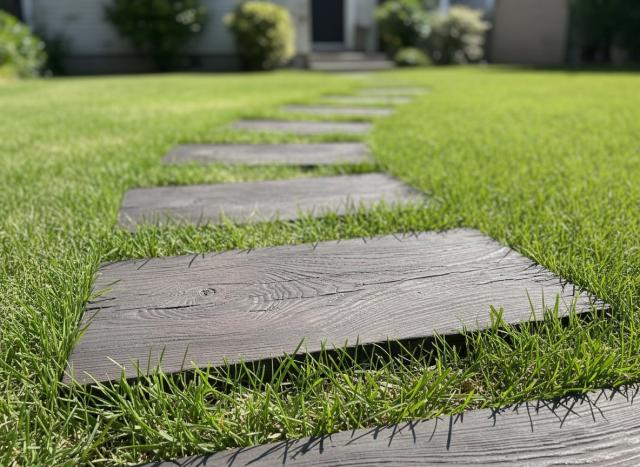 砂利芝生の庭用見切り材