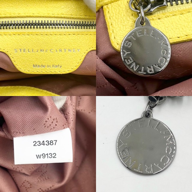 【限定価格】Stella McCartney ステラマッカートニー 2WAY ファラベラ フォールドオーバートート ハンドバッグ ショルダーバッグ 肩掛け 斜め掛け かばん 鞄    イエロー ガンメタル金具 レディース 定番【品】