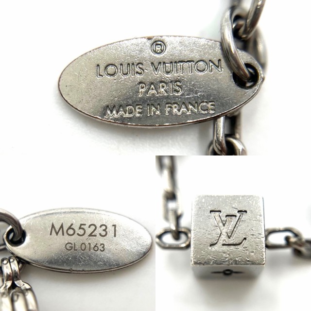 【限定価格】LOUIS VUITTON ルイヴィトン ブレスレット ブラスレギャンブル キューブ アクセサリー ラインストーン    M65231 シルバー マルチカラー レディース 約13.0g 定番【品】