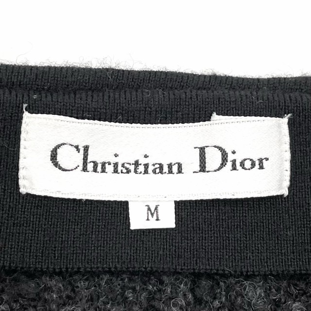 Christian Dior クリスチャンディオール セットアップ ジャケット スカート ベロア 秋 冬 アパレル 洋服 M ブラック 黒 ウール  ナイロン   レディース 人気【品】セットアップ