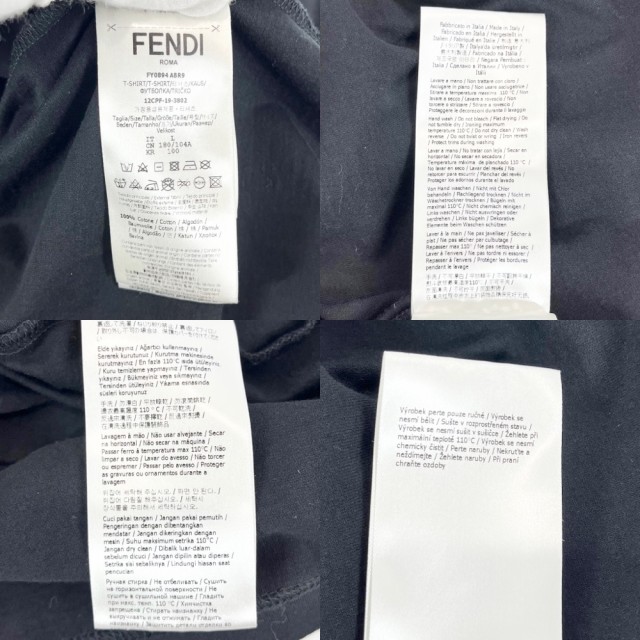 FENDI フェンディ 半袖Ｔシャツ トップス アパレル ロゴ クルーネック