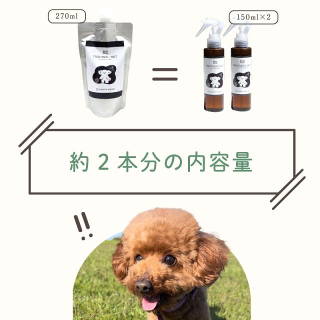 詰め替え用 犬 トリートメントミスト ブラッシングローション アフタートリートメント 優しい ケア用品