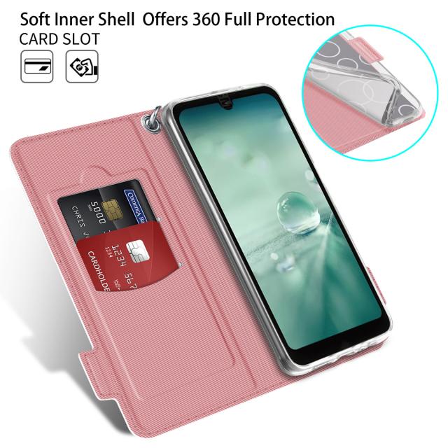 AQUOS wish SHG06 A104SH AQUOS wish2 SH-51C sh51c A204SH ストラップ付き手帳型レザーケース