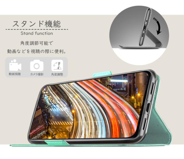 arrows N F-51C ケース カバー 手帳型 レザーケース 手帳ケース 手帳型ケース 高級 PU サラサラ生地 全面保護 耐衝撃 スマホ 携帯 かわいい おしゃれ シンプル くすみカラー ケータイ docomo ドコモ ｆ51c ビジネス ブラック 黒 giii