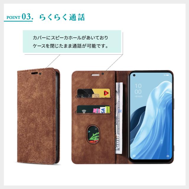 OPPO ケース カバー 手帳型 手帳型ケース スピーカーホールがあり通話もらくらく