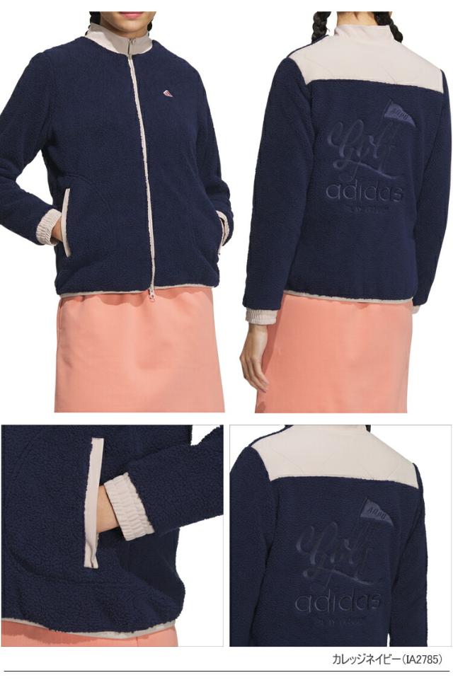 adidas GOLF アディダス ゴルフ ゴルフウェア フリース アディダス ゴルフ バックグラフィック ボア フルジップ