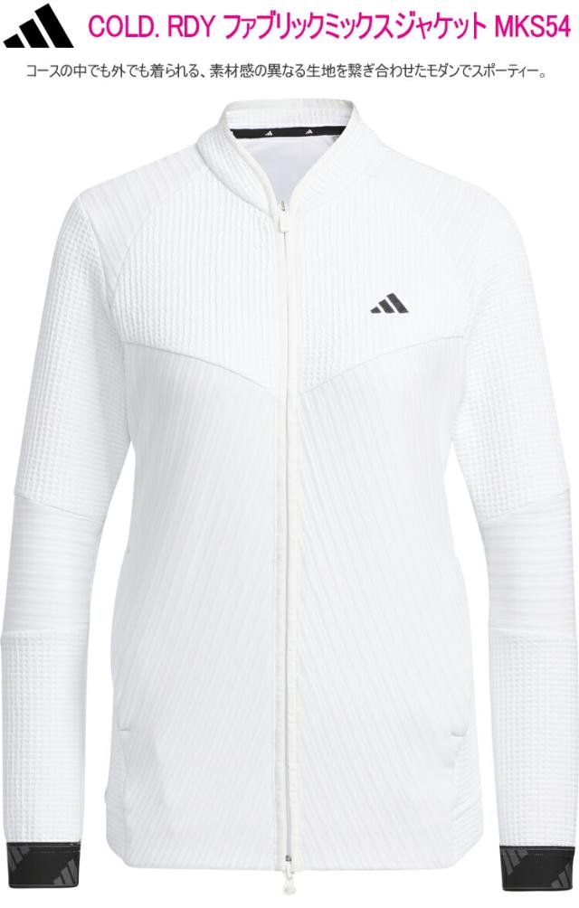 【新品】adidas アディダス　ゴルフウェア　セットアップ　レディースＭ　白 adidas（アディダス） セットアップ スリーストライプス フリース