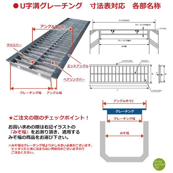 2021A/W新作☆送料無料】 グレーチング 溝幅430用 荷重:T-2 乗用車 HGU430-32 U字溝用 普及型 法山本店 