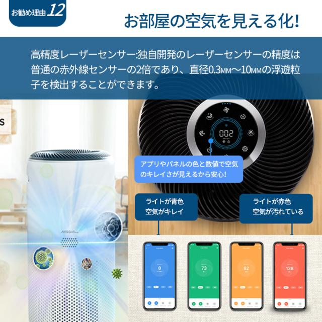 空気清浄機 空気清浄器 プラズマイオン 中型 静音 スマホ操作 32畳 2重