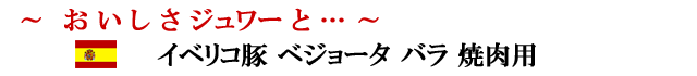 イベリコ豚バラ焼肉
