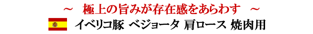 イベリコ豚肩ロース焼肉
