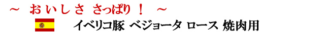 イベリコ豚バラ焼肉