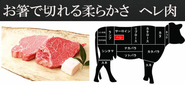 牛肉最高級部位で希少なヘレ肉はお箸で切れる柔らかさ。