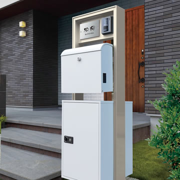 ステンレス玄関ポール　新品　門柱　左右2本セット ステンレス玄関ポール新品門柱左右2本セット