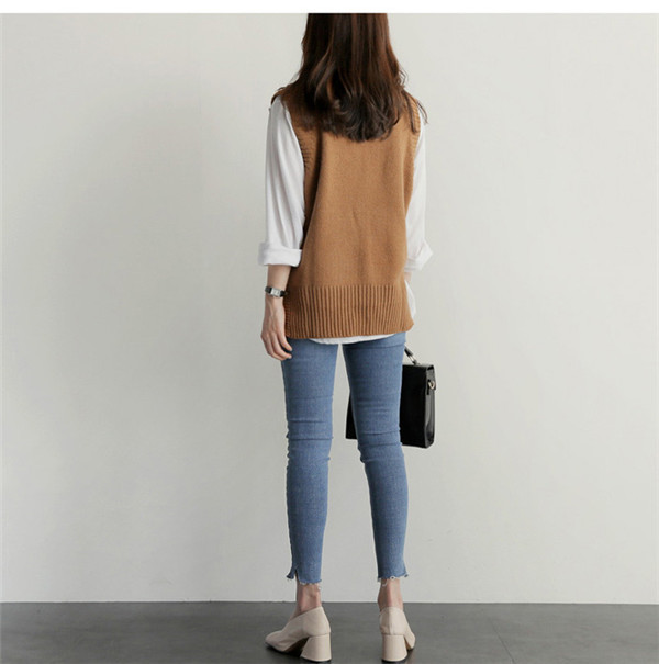 ニットベスト レディース 秋服 ベストセーター 無地 ショット丈 ノースリーブニットベスト 上品 体型カバー 通勤 着痩せ 2色 30代 40代 ニットベスト レディース 秋服 ベストセーター 無地 ショット丈