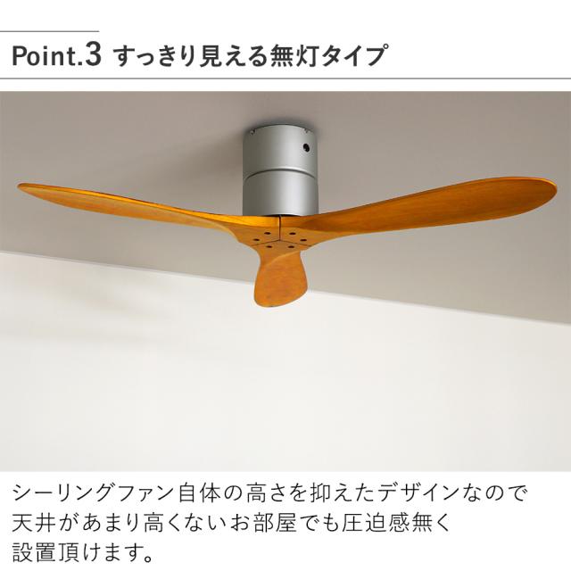 JE-CF025D シーリングファン　すっきり見える無灯タイプ