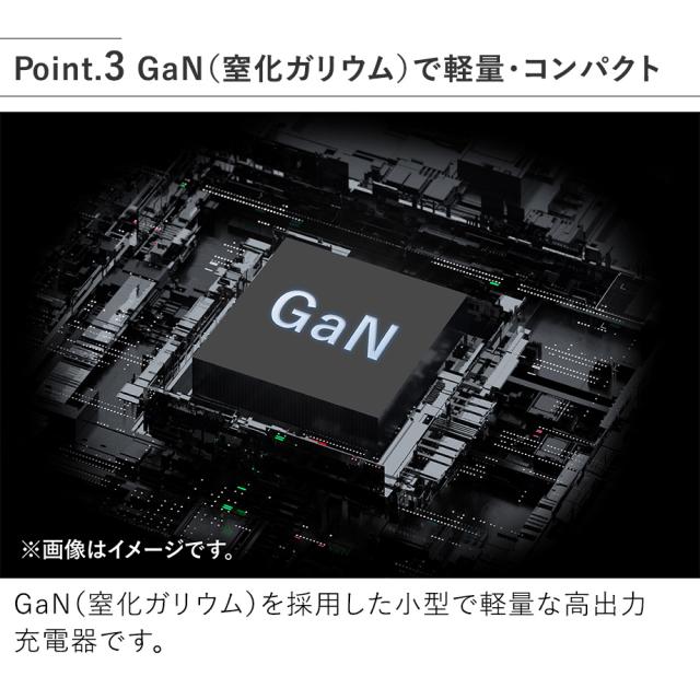 LCAEA020 USB急速充電器 GaN（窒化ガリウム）で軽量・コンパクト
