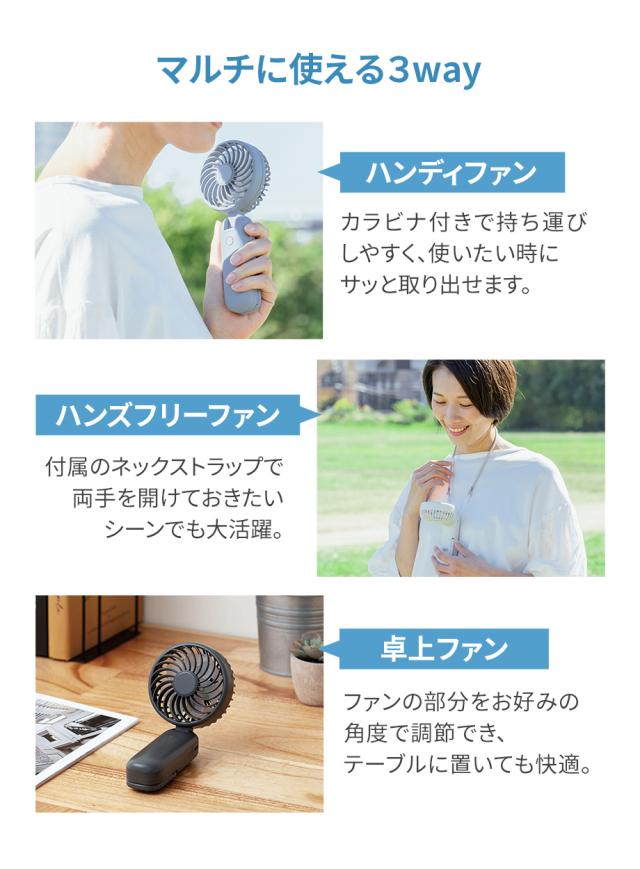 大風量ダブルファン カラビナ付