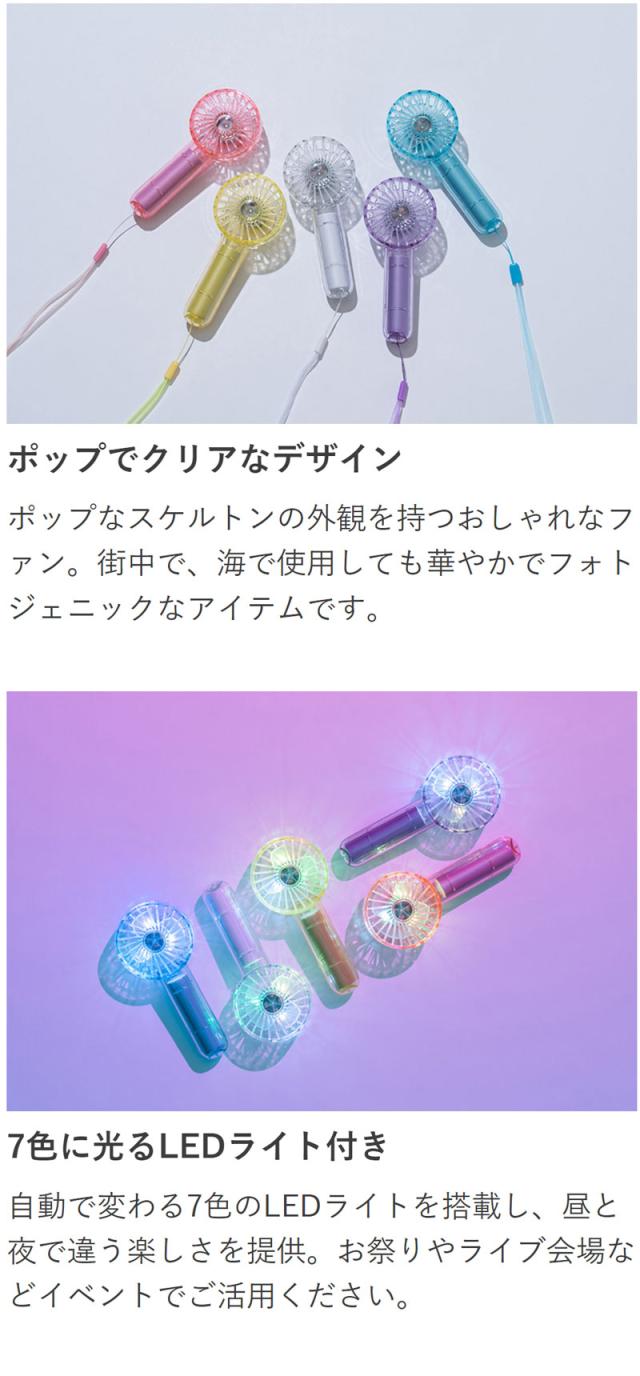 ミニクリアファン LEDライト付